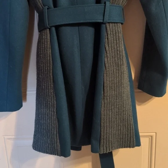 Elevenses by Anthropologie Wool Blend Jacket - Vibrant Teal Green - Picture 10 of 16